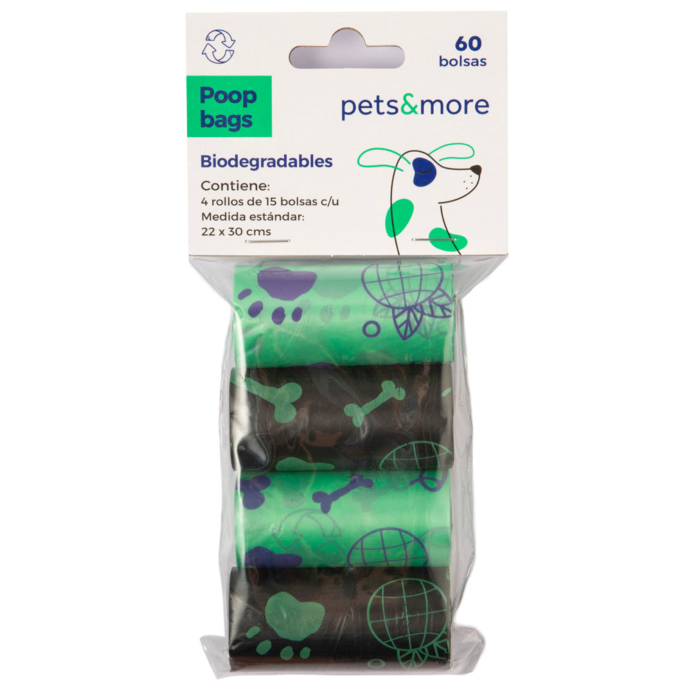 Bolsas de desechos para mascotas - 4 rollos
